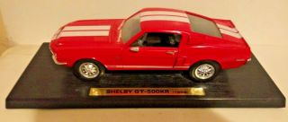 1968 Ford Shelby Mustang Gt500kr Red 1/18 Diecast Car Model By Road Signature