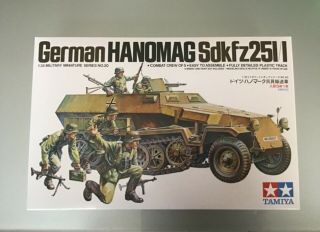 Tamiya German Hanomag Sdkfz251/1 Halftrack 1:35 Scale Plastic Model Kit