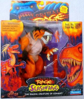 Primal Rage Slashfang 6” Figure Sabretooth Tiger Playmates 1997 Atari