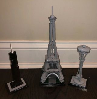 Lego Architecture - Willis Tower; Seattle Space Needle; The Eiffel Tower