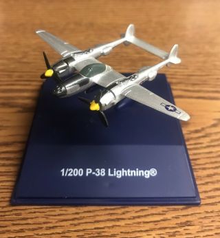 1/200 P - 38 Lightning World War Ii Fighter Diecast Metal Model
