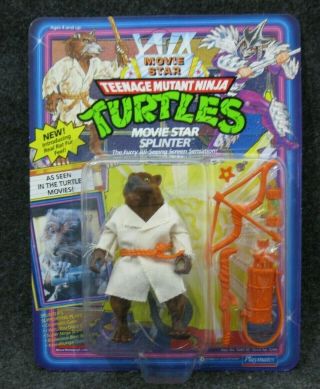 1992 Playmates Teenage Mutant Ninja Turtles Tmnt Movie Star Splinter Figure