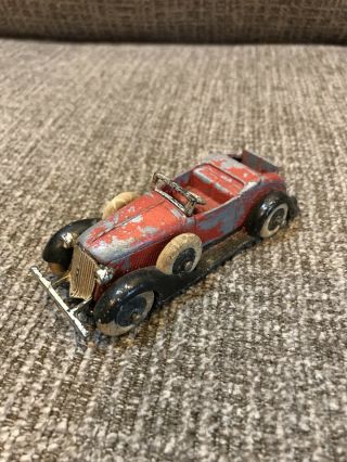 Vintage Tootsietoy Graham Convertible 6 Wheel Red Diecast Toy Car