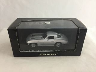 1/43 Minichamps 1963 Corvette Stingray Sport Coupe,  Silver,  400 142820