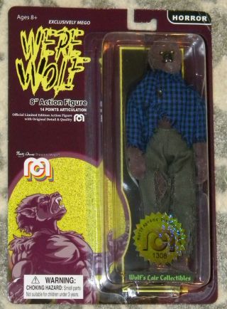 Mego 2019 Werewolf With Full Body Hair 8 " Figure Wave 6 1308 In Hand