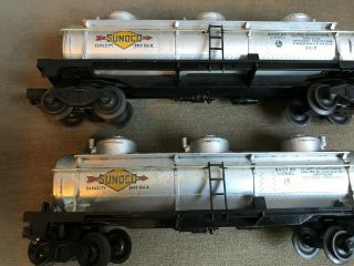 SET OF 2 LIONEL 6415 THREE DOME SUNOCO TANK Model Train Railroad RR 2