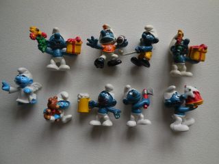 9 Assorted Smurfs From The 70 