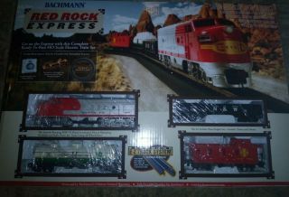 Bachmann Bac00678 Ho - Scale Red Rock Express Sf - Santa Fe Train Set