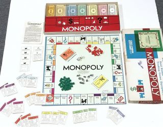 Monopoly Vintage 1961 Board Game Parker Brothers Classic Family Game Real Estate