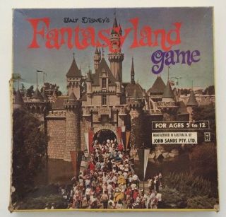Walt Disney Fantasyland Board Game By John Sands - Australia 1960 Vintage Rare