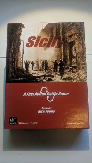 Boxed Board War Game Ww2 Sicily A Fast Action Battle Game 2011 Gmt Games