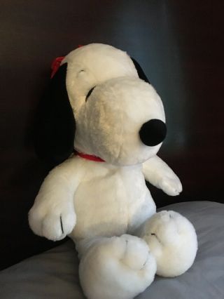 Rare Vintage Peanuts Snoopy Dog Backpack Plush Stuffed Animal Very