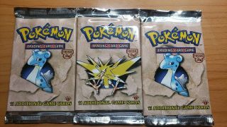 Pokemon Fossil 1st Edition Booster Packs (weighted Light).  Price Per Pack.