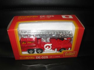 1/82 Tomica Dandy Hino Aerial Ladder Fire Engine Truck Made In Japan Rare De - 025