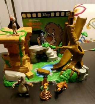 Disney The Jungle Book Figurine Playset,  And Book