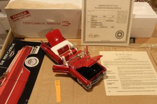 T26 Danbury 1959 Cadillac Series 62 1:24 Red,  Title
