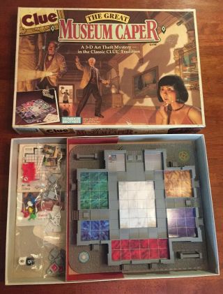 Clue The Great Museum Caper 1991 Board Game 3d Art Theft Mystery Complete