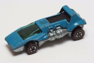 60 Vintage Mattel Hot Wheels Redline 1973 Enamel Light Blue Double Header