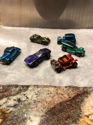 Six Vintage Red Line Hot Wheels Toy Cars Fix Or Use