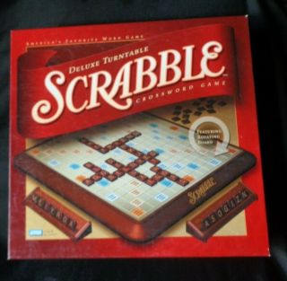 Deluxe Turntable Scrabble Board Game - Hasbro 2001 - 100 Complete