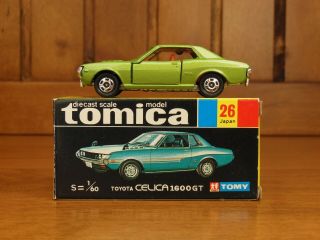 TOMY Tomica 26 TOYOTA CELICA 1600GT,  Made in Japan vintage car Rare 2