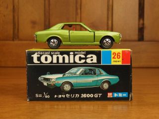 TOMY Tomica 26 TOYOTA CELICA 1600GT,  Made in Japan vintage car Rare 3