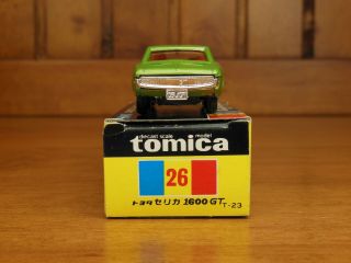 TOMY Tomica 26 TOYOTA CELICA 1600GT,  Made in Japan vintage car Rare 7