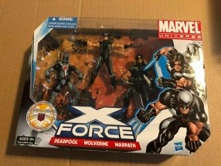 Marvel Universe 3.  75 Inch X Force Deadpool Wolverine Warpath