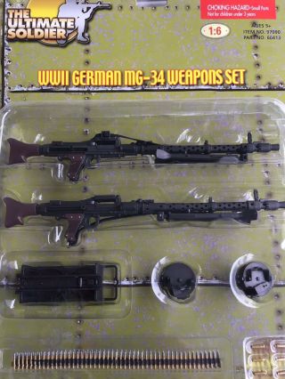 The ultimate soldier World War II German MG – 34 weapons Set 1/6 Scale MIP 2