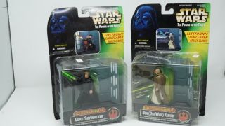 Star Wars Ben Obi - Wan Kenobi & Luke Skywalker Electronic Power F/x 1996 Figures