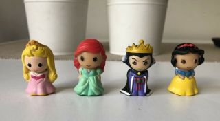 4 X Ooshies Figures Toy Doll Disney Princess Snow White Ariel Aurora Evil Queen