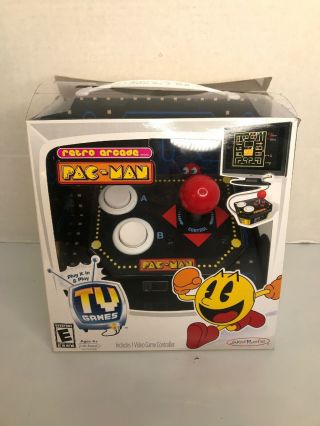 Jakks Pacific Pac - Man Retro Arcade Video Game Plug In Tv And Play 12 Games Box