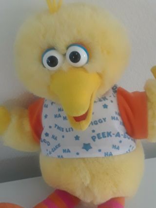 Sesame Street Big Bird Talking Peek a Boo Tyco Plush Playtime Vintage Tyco 16 