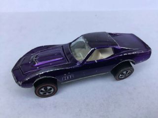 Hot Wheels Redlines 1968 Custom Corvette Purple Hk
