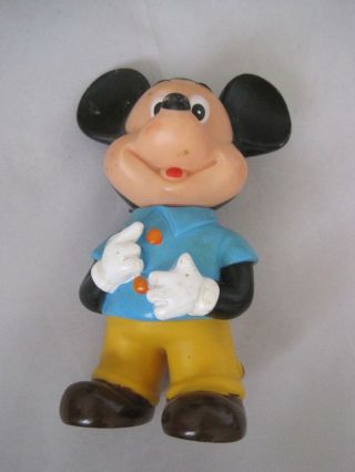 Squeeze Squeak Toy Disney Mickey Mouse Vintage 7 "
