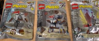 Lego Mixels Series 7 Set Of 3: Camillot,  Mixadel,  Paladum (41557,  41558,  41559)