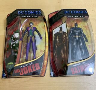 Dc Comics Injustice Batman And Joker Unlimited Action Figures 6 Inch 2013 Nib
