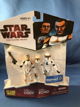 Star Wars The Clone Wars Walmart Exclusive Clone Commander Cody & Clone Echo