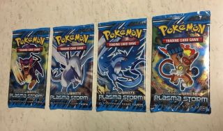 Pokemon Plasma Storm Booster Packs All 4 Artworks Complete Set