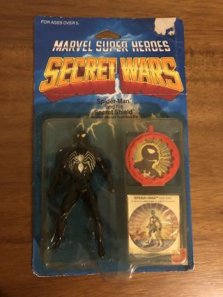 Vintage 1984 Mattel Marvel Heroes Secret Wars Black Suit Spider - Man Figure