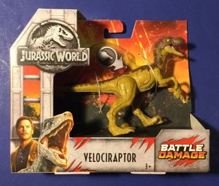Jurassic World Fallen Kingdom Battle Damage Velociraptor W3 Jurassic Park