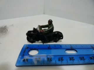 @@ Very Rare Dinky Toys Meccano Green & Brown Motorcycle Rider @@