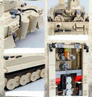 German WW2 Panzer V Tiger Tank & Army Figures Building Toy Brick CUSTOM Blocks 4