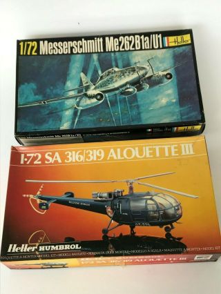 Heller 1/72 Messerschmitt Me 262 & Alouette Kits