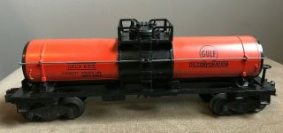 Postwar Lionel 6315 Gulf 1 - Dome Chemical Tank Car Model Train Rr