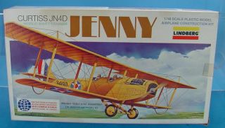 1/48 Lindberg 2317 Wwi Trainer Curtiss Jn4d Jenny Plastic Model Airplane Kit