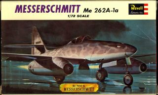 1963 Revell Models 1/72 Messerschmitt Me - 262a - 1a Jet Fighter Nmib