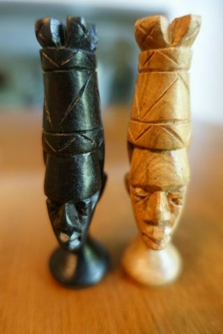 Chess Set.  A Hand - Carved African Chess Set In Wood