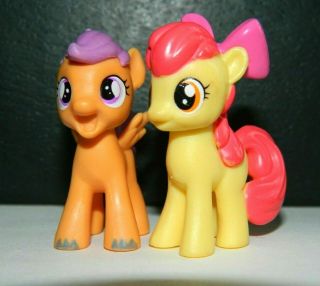 My Little Pony Toys Mini Figures Apple Bloom & Scootaloo Nightmare Mlp G4