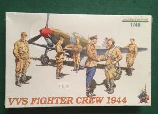 Vvs Fighter Crew 1944 - Eduard 1/48 Figure Kit 8509 Sealed/nib
